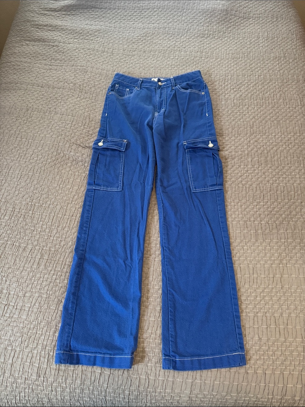 Song Straight Leg Cargo Blue Jeans